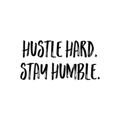 Hustle Hard  Wrapped Canvas Textual Art