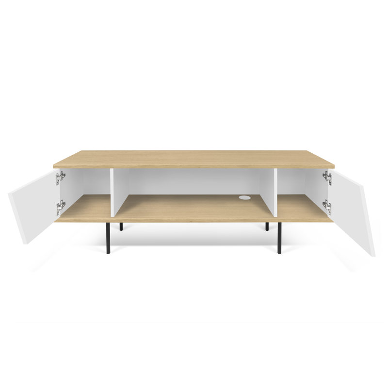 Shireka TV Stand for TVs up to 60", Oak/White