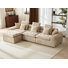 Canapé modulaire surdimensionné de 129 po, canapé modulaire Comfy Boucle Cloud, canapé à assise profonde en L avec repose-pieds et coussins décoratifs en forme de L