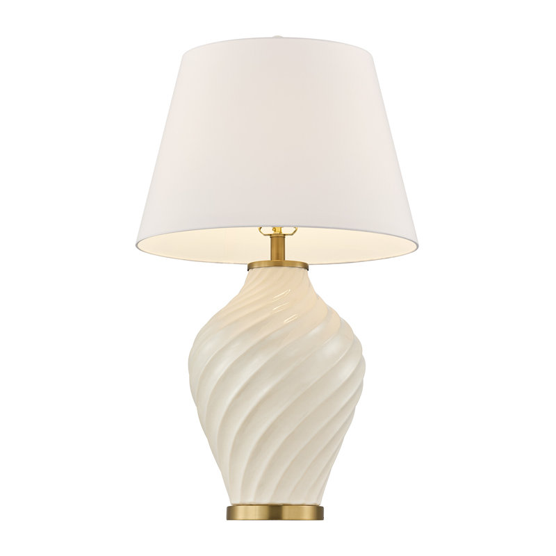 Lampe de table Viola à 1 lumière blanche, Blanc