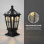 Lampadaire d'extérieur noir en aluminium