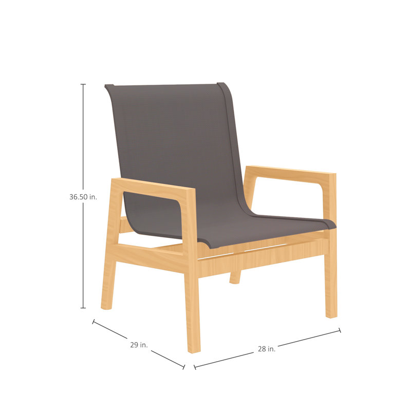 Méridienne d'extérieur en bois Seashore N-Dura, Bois moyen / gris