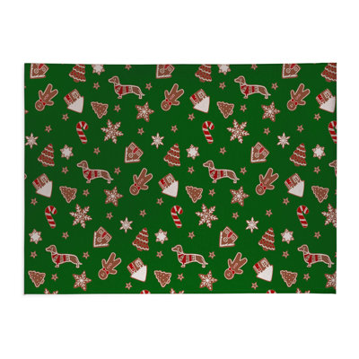 Tapis de cuisine à profil bas Ginger All The Way Green