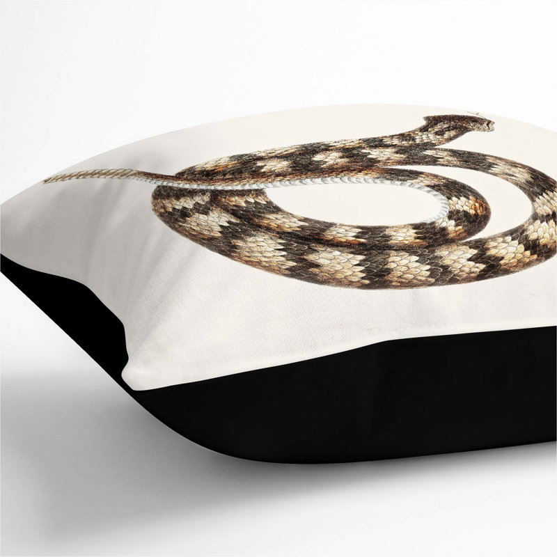 Square Throw Cushion, Black, 55cm H x 55cm W x 20cm D