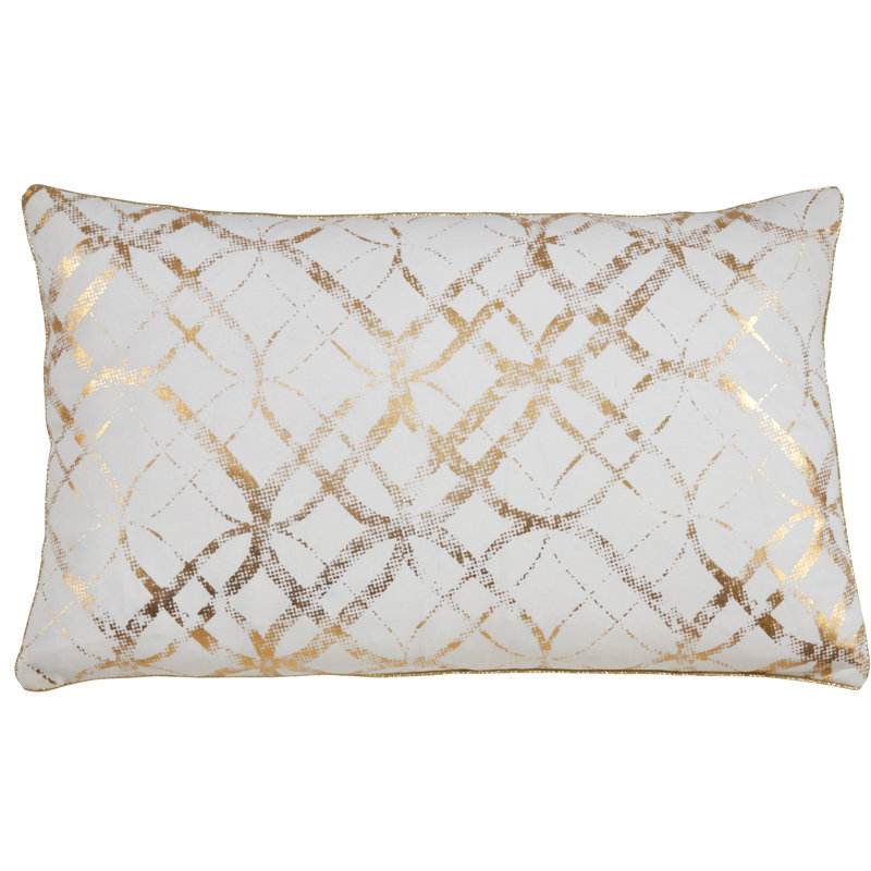 Lustrous Pillow Collection Cotton Pillow Cover, Gold