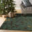 Ottohome Non-Slip Leaves Area Rug For Living Room, Hallway, Entryway Rug, Seafoam Green-1517518429