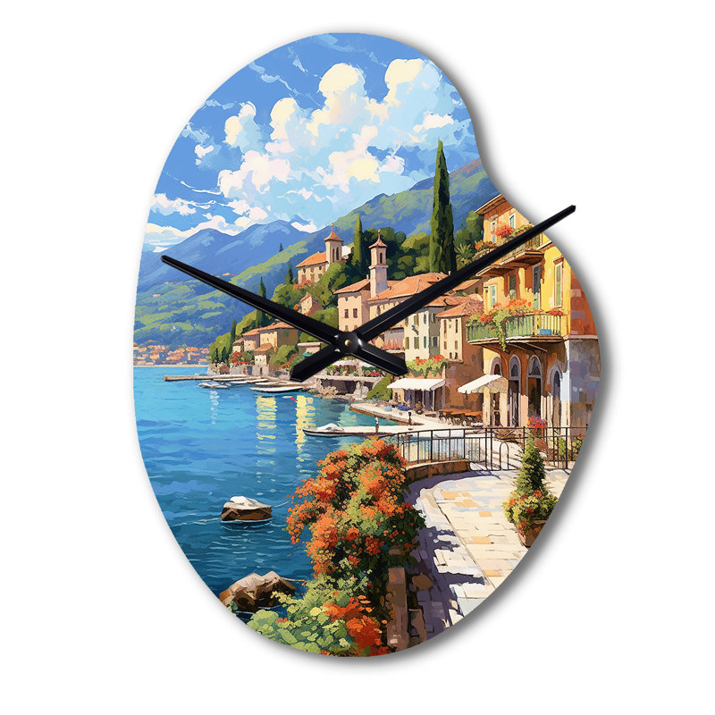 Horloge murale La Dolce Italian Beachside II - forme irrégulière, Petit