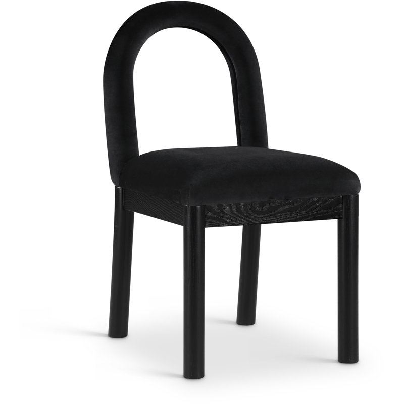 Chaise Macleod, Velours noir, Noir, noir, noir, noir