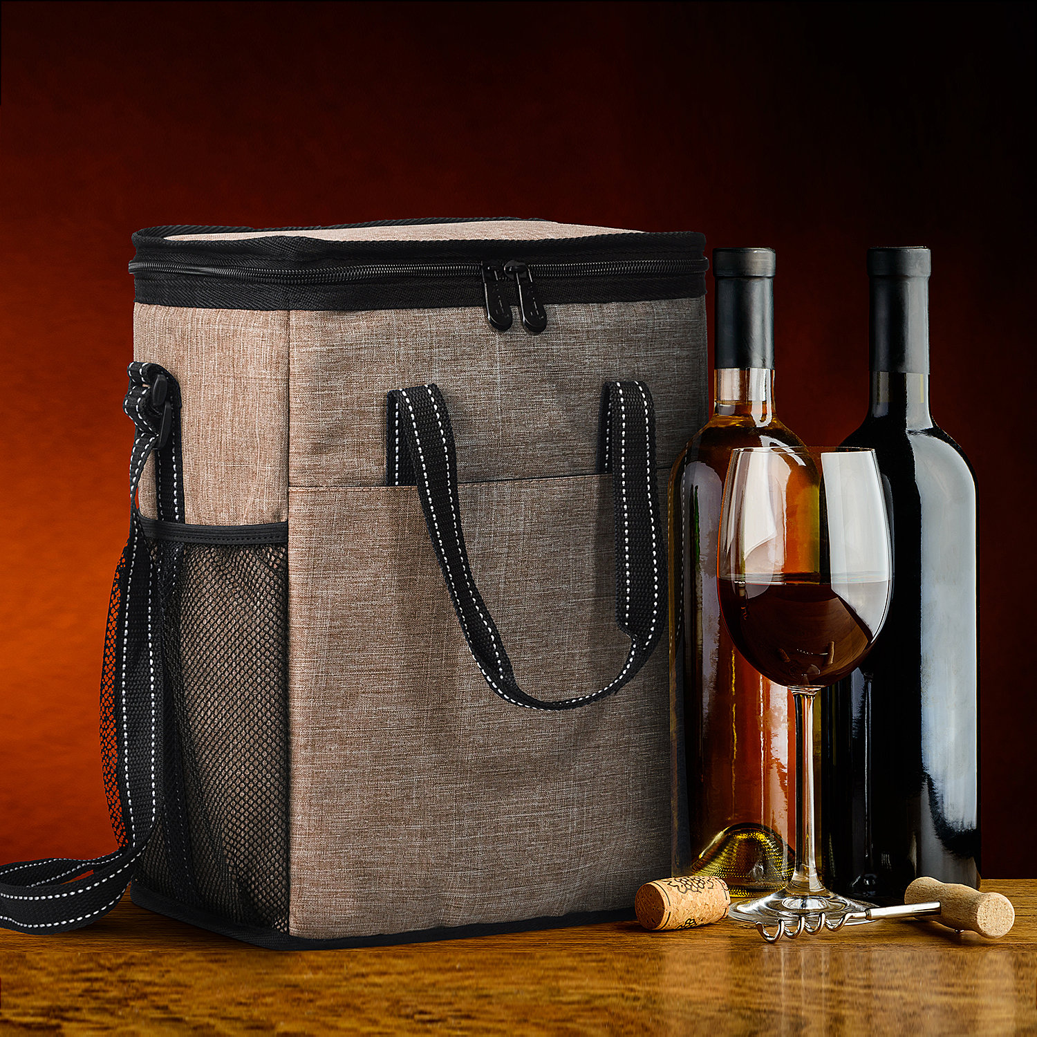 Louis Vuitton NEW Monogram Travel Picnic Wine Crystal Glass Storage Case in  Box