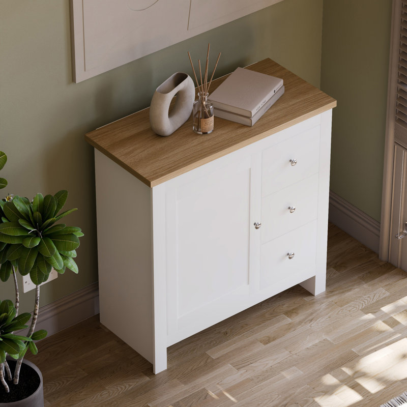 Beacsfield 79Cm W 3 Drawer Sideboard, White