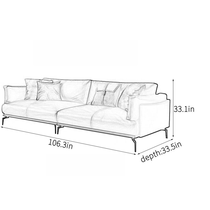 Simple Nordic modern business sofa