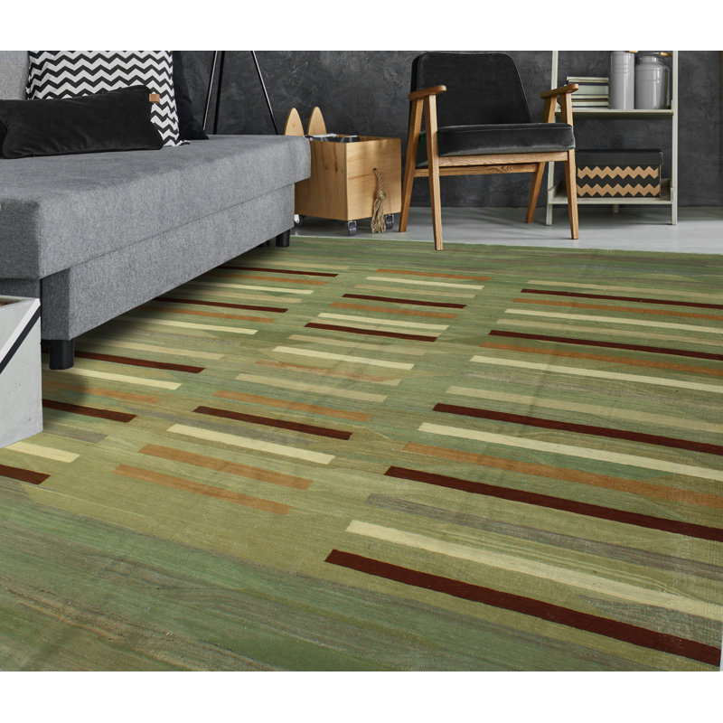 Tapis vert Winchester Kilim Chayan