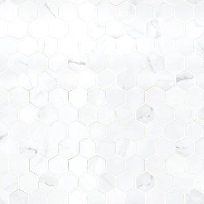 Carreau de mosaïque en porcelaine mate hexagonale 12 po x 12 po Ackland Astoria Isla