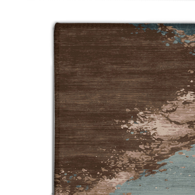 Watercolor Brown Indoor and Outdoor Area Rug, Rectangle 2' x 3'