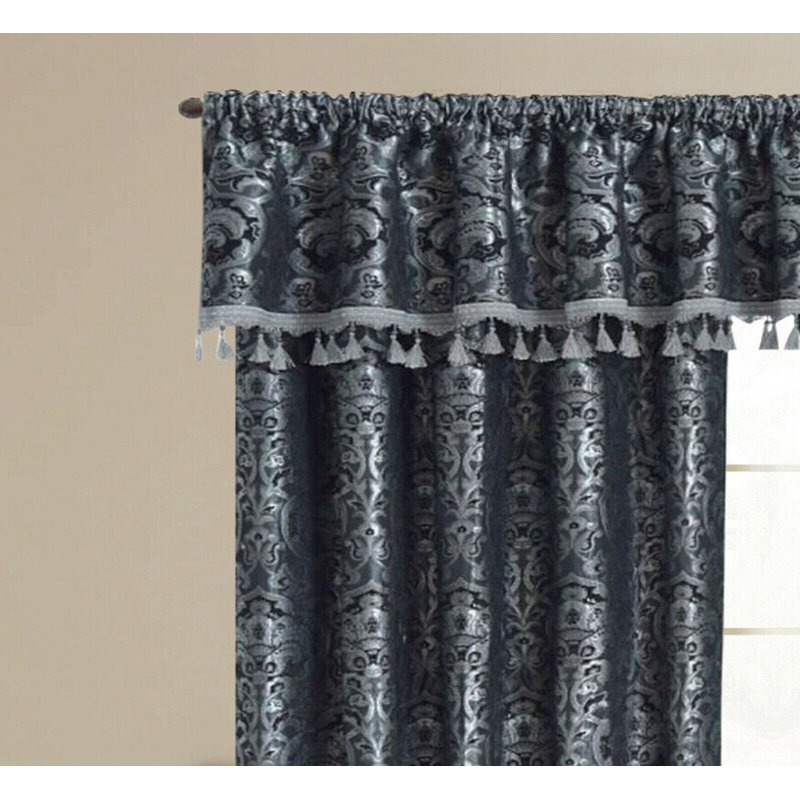 Mckellar Chenille Blackout Curtain Pair, 228 W x 228 D cm, Grey