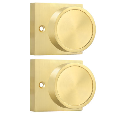 Faux boutons de porte dorés, bouton de porte intérieur sans rotation pour garde-manger, portes françaises et placards, 1 paquet / 2 pièces