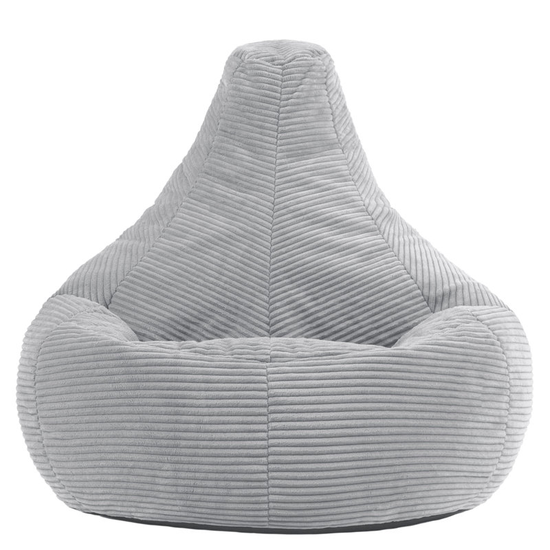 Dalton Corduroy Recliner Bean Bag, Grey