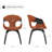 Afra 21.26'' W Swivel Polyester Upholstered Dining Arm Chair (Set Of 2)-1850992424
