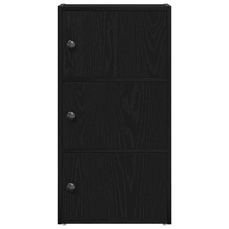 Shanetra 40cm W Bookcase, Black Oak, (3 Shelves) 77cmH x 40cmW x 24cmD