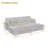 Bentura Oversized Upholstered Sea Salt Grey Corduroy Modular Sleeper Sofa Bed Lounge Modular Sofa with Armrests & Throw Pillows-1367300671