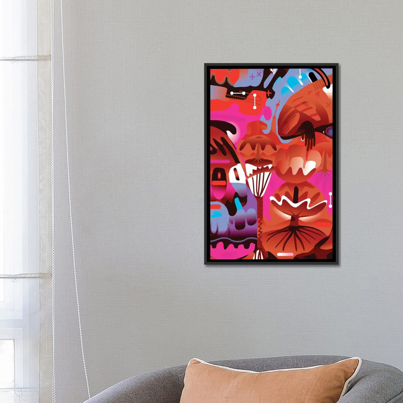«Brain in Love», impression sur toile, H 26 po x l 18 po x P 1,5 po, Toile avec cadre noir, Pas de tapis