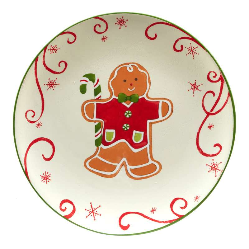Holiday Magic Gingerbread  Set Of 4 Dessert Plate
