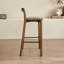 Chaise d'appoint à dossier bas en noyer (ensemble de 2)-1737463573-1737463575