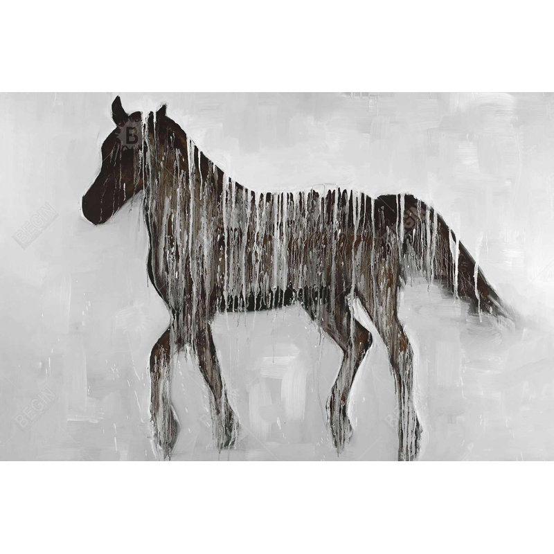 «Gambading Abstract Horse», H 24 po x l 36 po