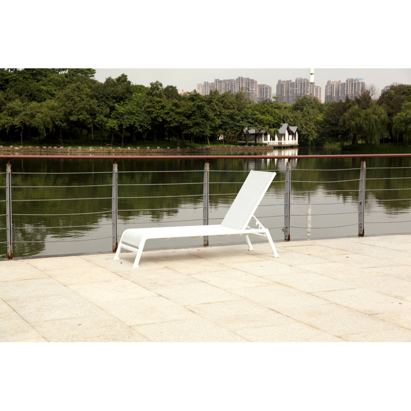 Sunset Outdoor Chaise Lounge, White