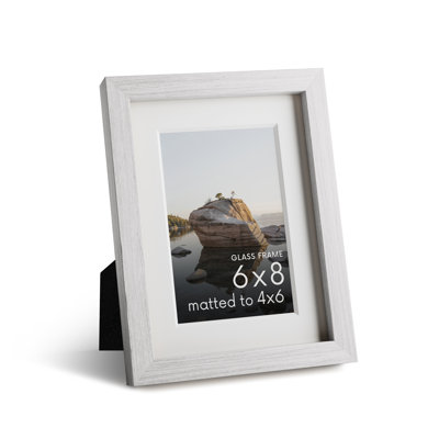 Cadre photo en bois massif avec verre