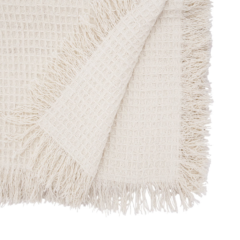 Fringe-Touched Waffle Weave Table Runner