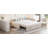Full Size Upholstered L-Shaped Upholstered Daybed With Twinsize Pop Up Trundle, Beige-384862397