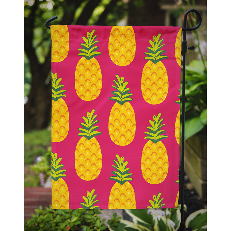 Polyester de 2 côtés en polyester 15 po. drapeau de jardin, Rose