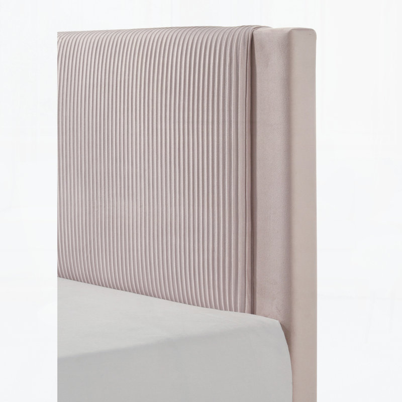 Mobilier de chambre à coucher avec lit plateforme moderne, Grand, Rose