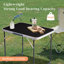Table de camping pliante en aluminium 2,3 pi noir