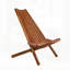 Chaise d'extérieur pliante en bois d'acacia, finition huile de teck pour la durabilité et le confort dans la cour, le jardin ou le balcon