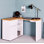 Bureau en L 46,06 avec armoire de rangement 