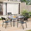 Ensemble de 4 chaises de patio d'extérieur en métal pour l'extérieur