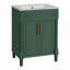 Meuble-lavabo de 24 pouces avec lavabo en céramique intégré, rangement spacieux et assemblage facile pour les petites et moyennes salles de bain