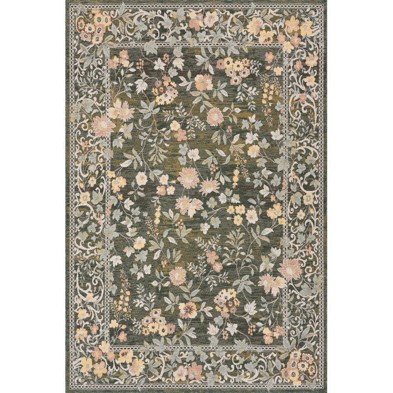 Tapis d'intérieur / extérieur Selorae, Tapis de couloir 2 pi 6 po x 8 pi, Vert