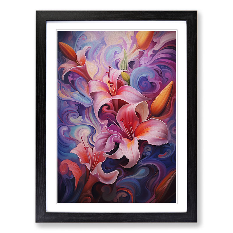 Single Picture Frame Print on Wood, Black Framed, 34cm H x 25cm W