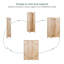 Paravent 6 panneaux pliant avec motif pivoine, finition bois clair-126480726-126480729