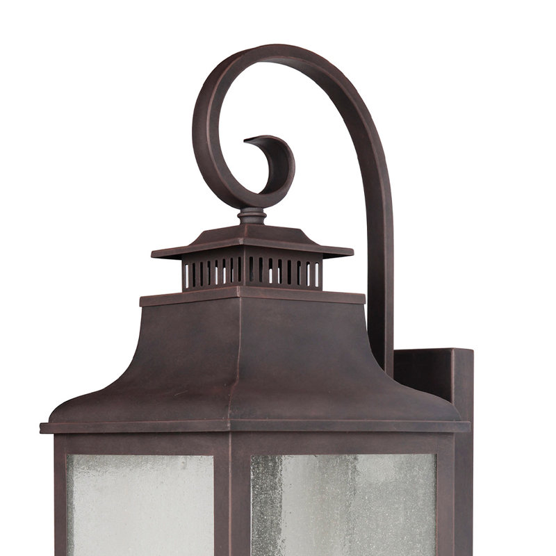 Lanterne murale d'extérieur Raedawn, Noir impérial, H 23 po x l 8,75 po x P 11,5 po, 2