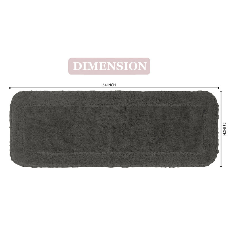 Maytham Bath Rug, Gray, Rectangle - 21" W x 54" L