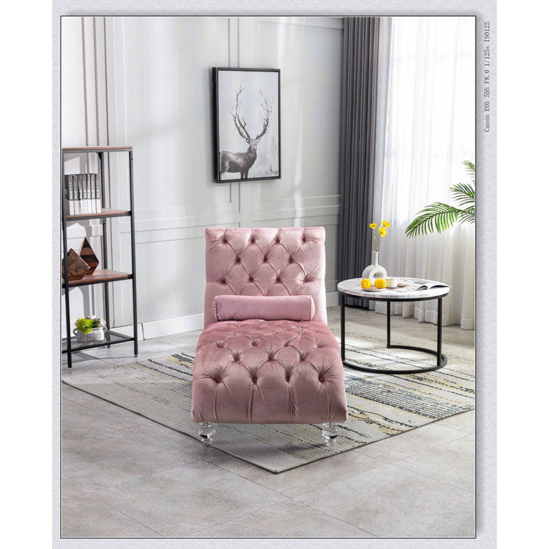 Leisure concubine sofa with feet, Pink