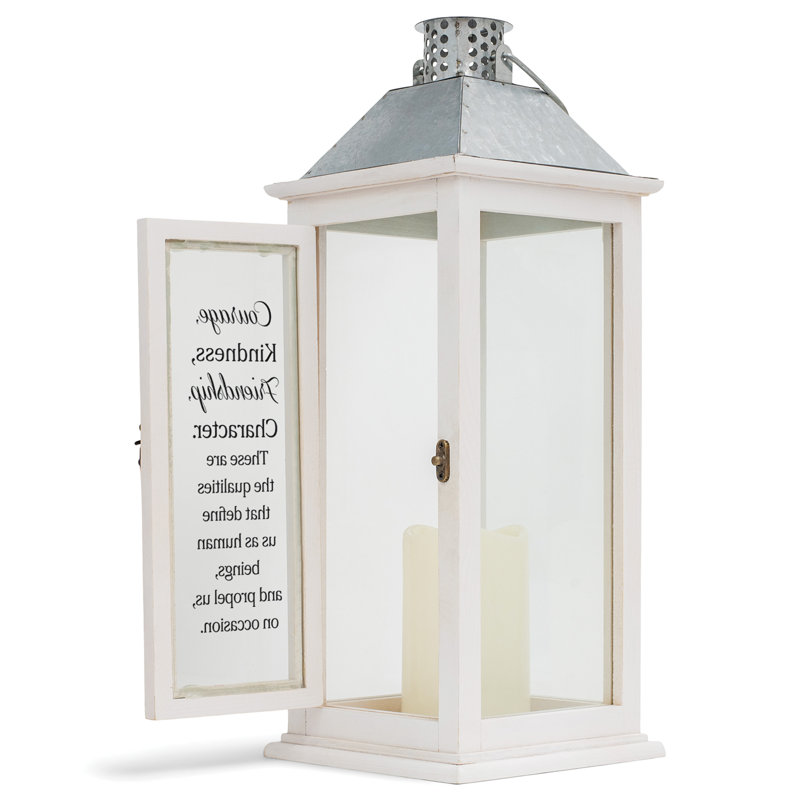 17'' H Tabletop Lantern with Candle Included