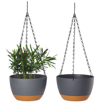 2 Pack Plastic Hanging Planters