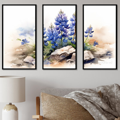 Lavande lys dans les Alpes - ensemble d'art sur toile lys