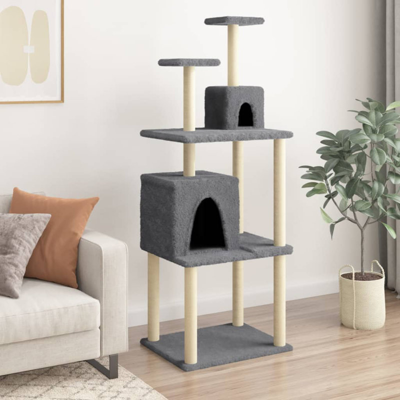 Memphis 167cm H Cat Tree, Dark Grey