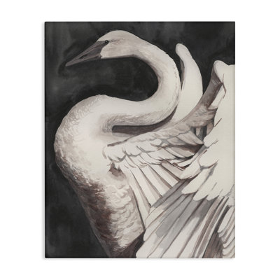  Art mural sur toile "Swan Spread Wings" par Grace Popp